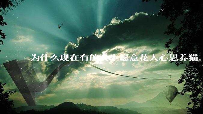 为什么现在有的女生愿意花大心思养猫，却不愿意养孩子呀?
